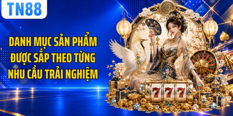 Danh mục sản phẩm được sắp theo từng nhu cầu trải nghiệm